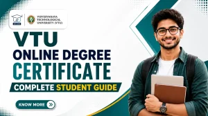 VTU Online Degree Certificate application process and details
